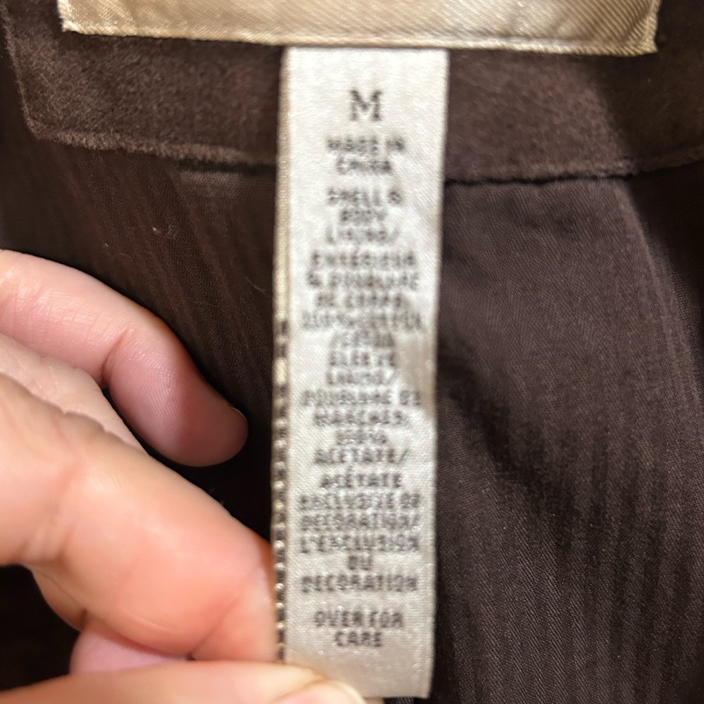 Vintage Abercrombie &Finch  Chocolate Brown Military  Moto Style Jacket Size - Picture 12 of 17